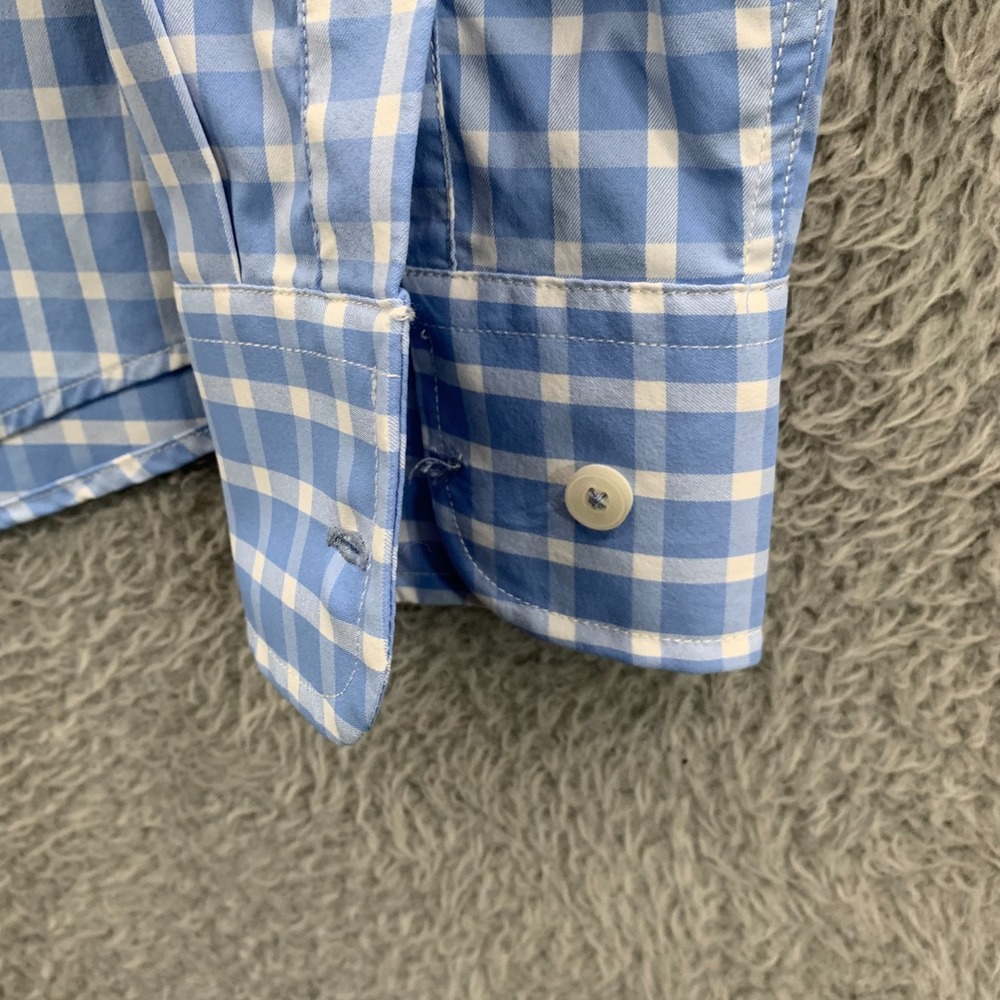 UNTUCKit Shirt Mens Size XL Button Up Plaid Extra Large Slim Fit Nylon Blue* - Picture 8 of 8